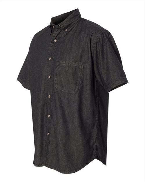 sierra pacific Mens Denim Short Sleeve Shirt
