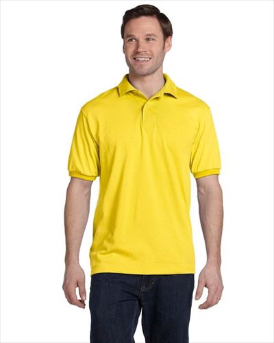 hanes Unisex 5.2 oz. 50/50 EcoSmart Jersey Knit Polo