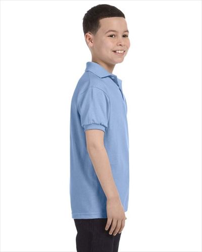 hanes Youth 5.2 oz. 50/50 EcoSmart Jersey Knit Polo