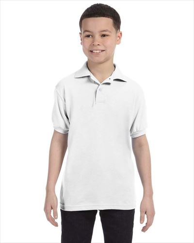 hanes Youth 5.2 oz. 50/50 EcoSmart Jersey Knit Polo