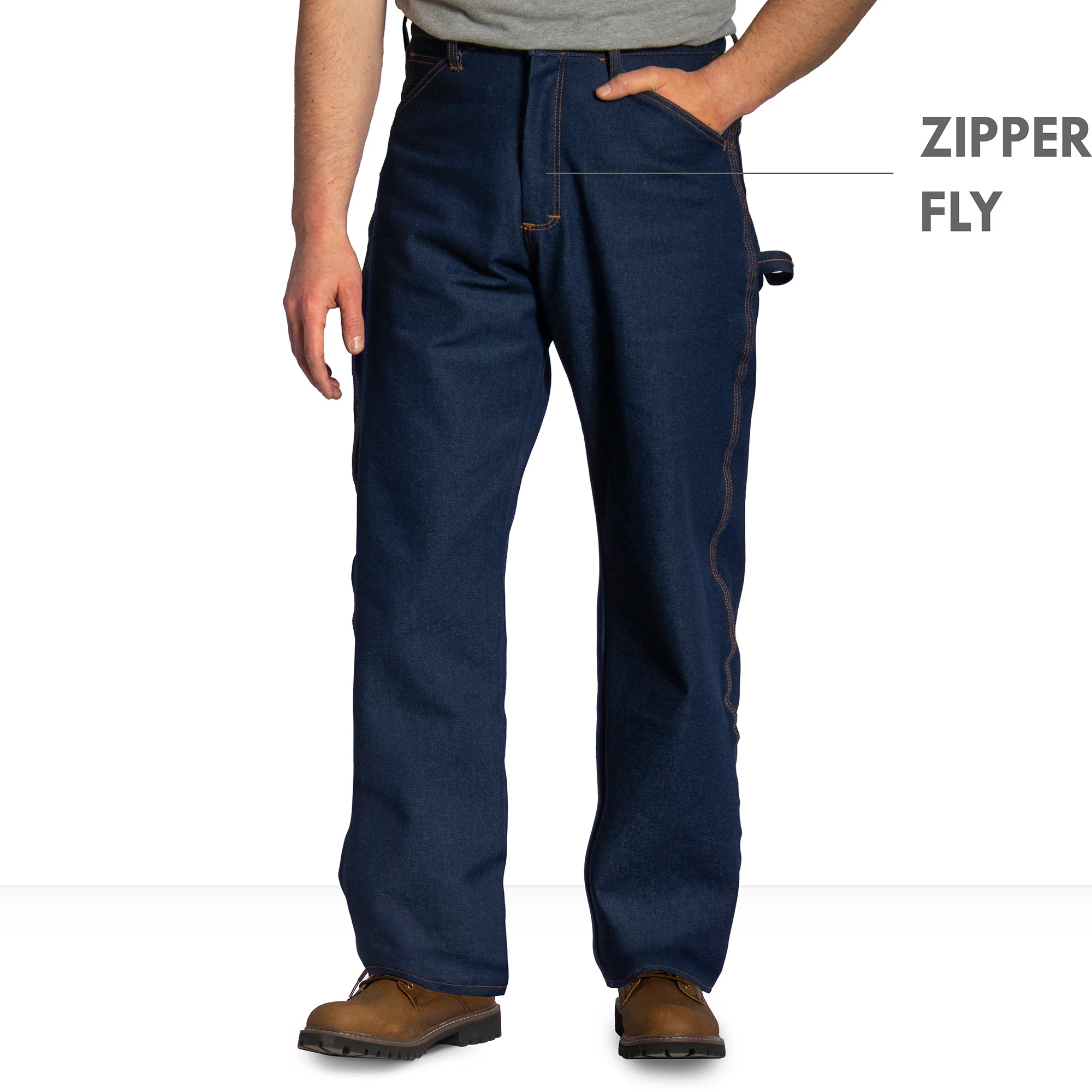 round house Mens Five-Pocket CarpenterDungarees (12 oz. denim)