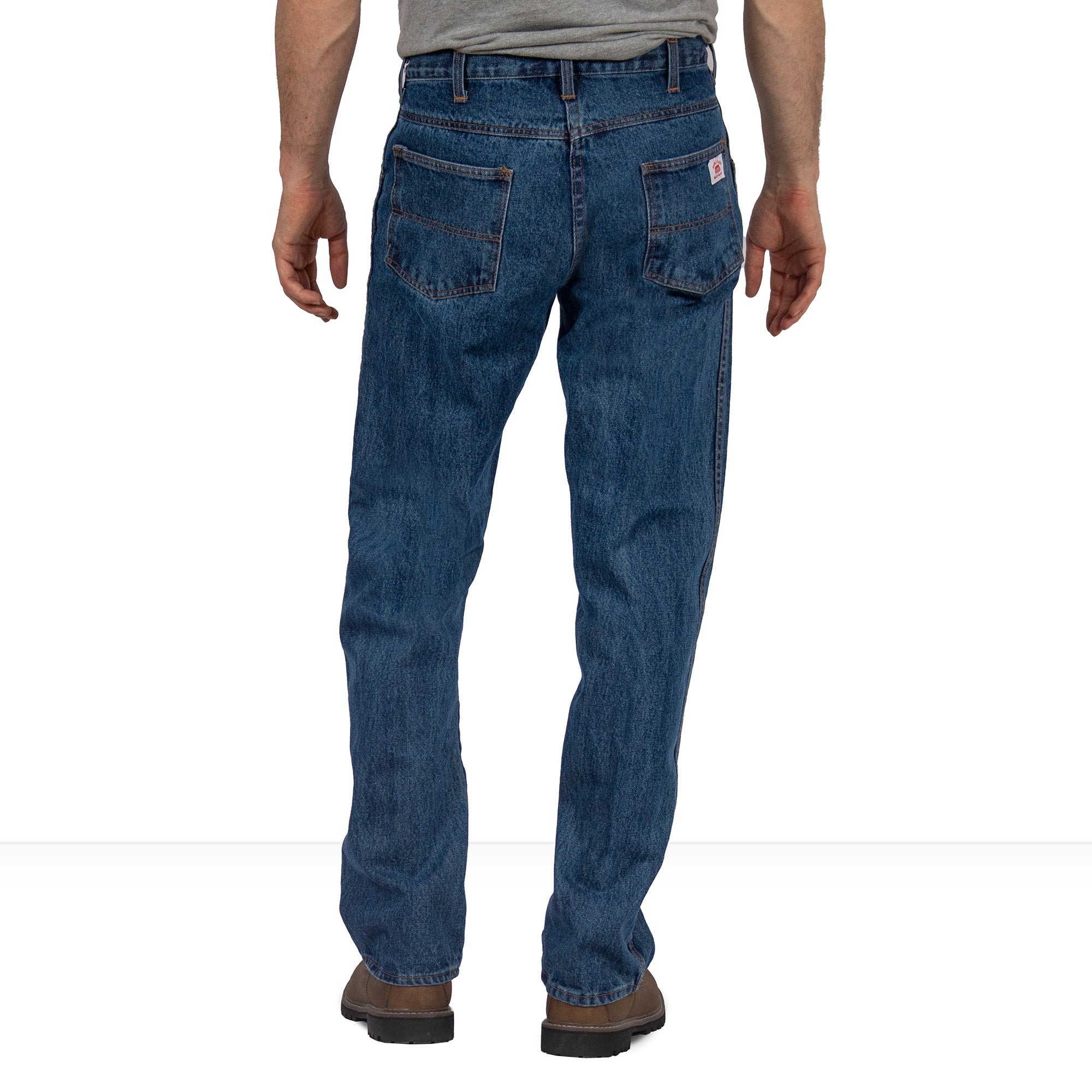 round house Stonewashed Mens Five Pocket Heavyweight Everyday Jeans (14 oz.)
