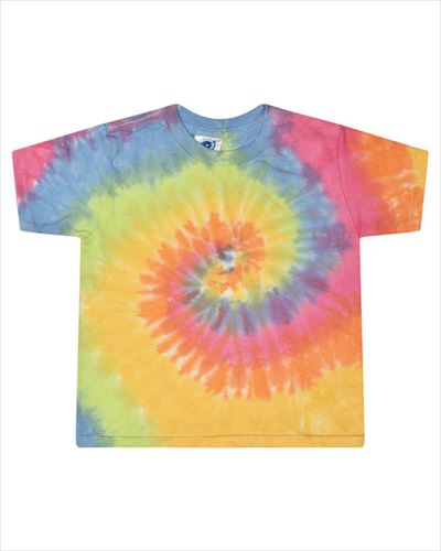 colortone Ladies Short-Sleeve Tie-DyedCropped T-Shirt
