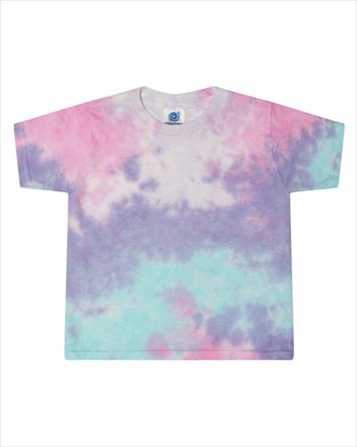 colortone Ladies Short-Sleeve Tie-DyedCropped T-Shirt