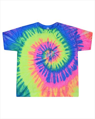 colortone Ladies Short-Sleeve Tie-DyedCropped T-Shirt