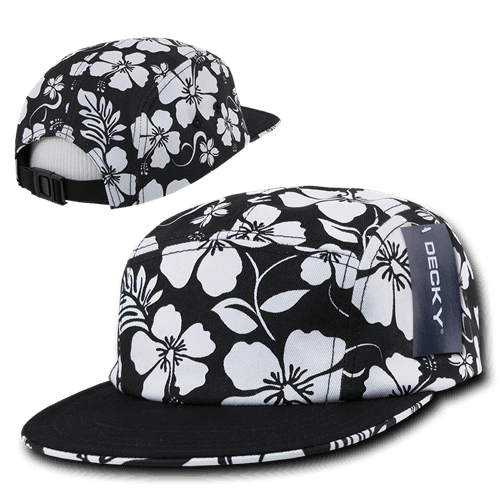decky Solid Bill 5 Panel Floral Racer Cap