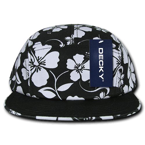 decky Solid Bill 5 Panel Floral Racer Cap