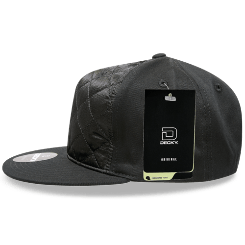 decky Quilted 5 Panel - Black