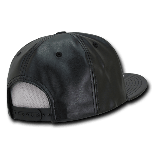 decky Faux Leather Snapbacks