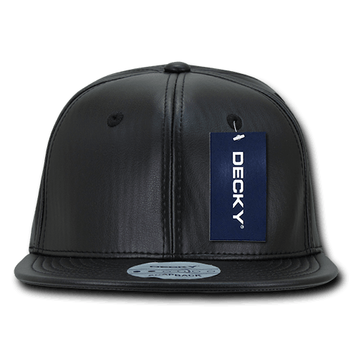 decky Faux Leather Snapbacks