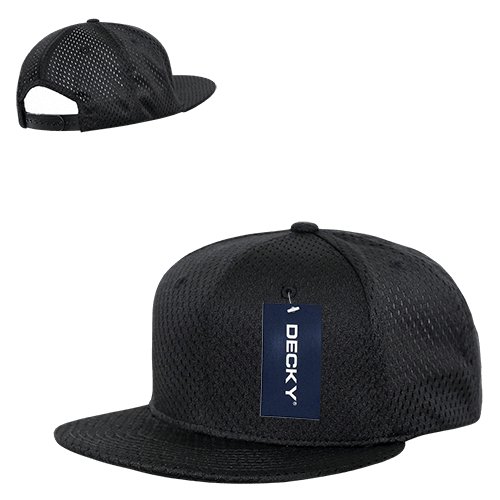 decky Mesh Jersey Flat Bill Snapbacks