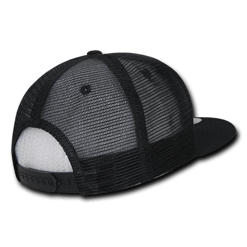 decky Quilted Flat Bill Trucker Caps