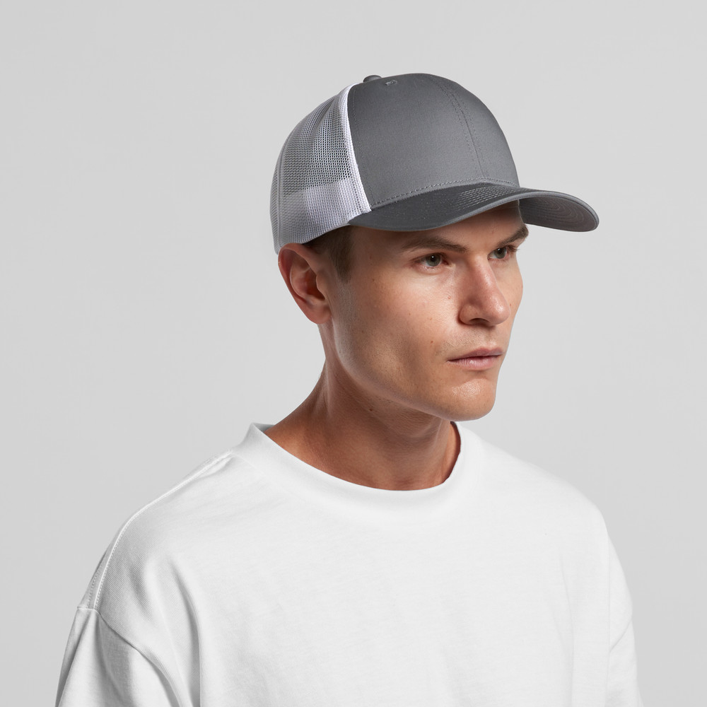as colour Mesh Contrast Trucker Cap