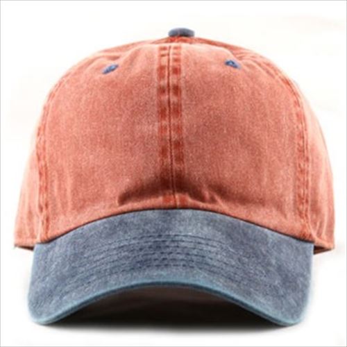 newhattan 100% cotton two-toned pigmentdyed baseball caps