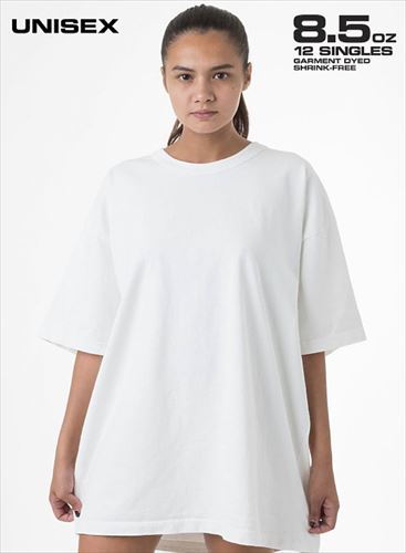 los angeles apparel Short Sleeve Binding Garment Dye T-Shirt(別注品)