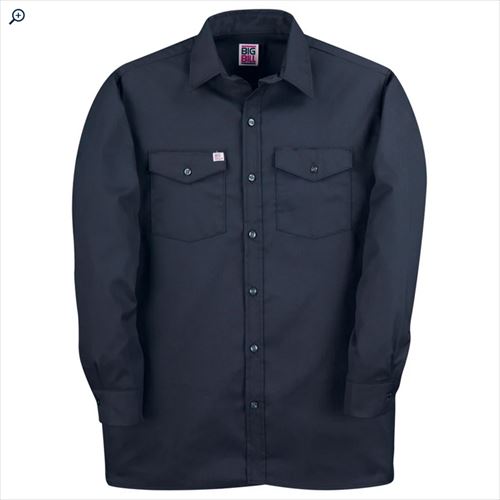 big bill button up work shirt L/S madeinUSA