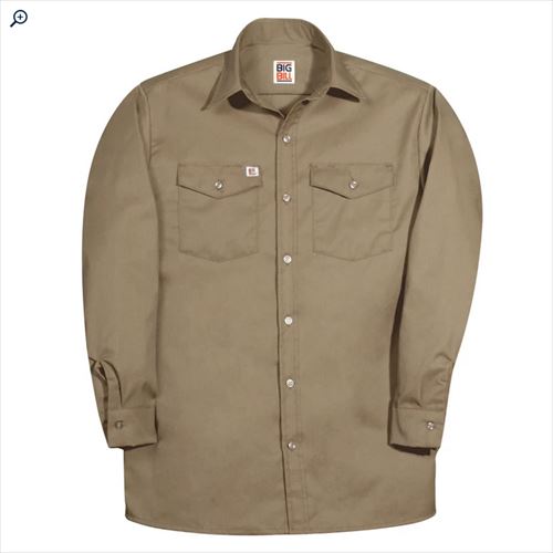 big bill button up work shirt L/S madeinUSA