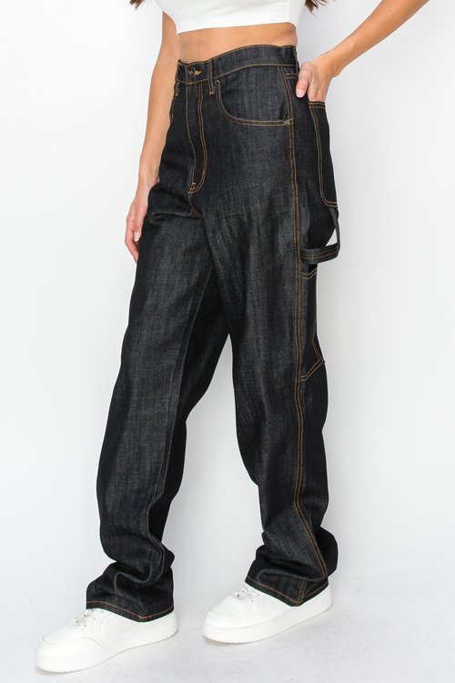 neo blue CARPENTER BAGGY JEANS