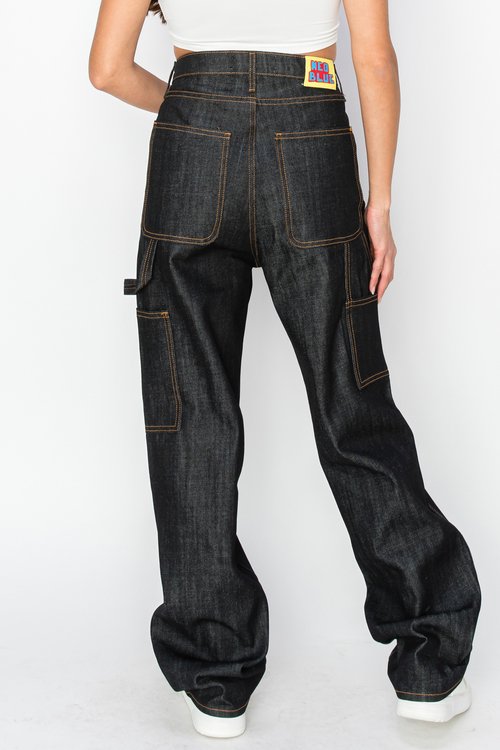 neo blue CARPENTER BAGGY JEANS