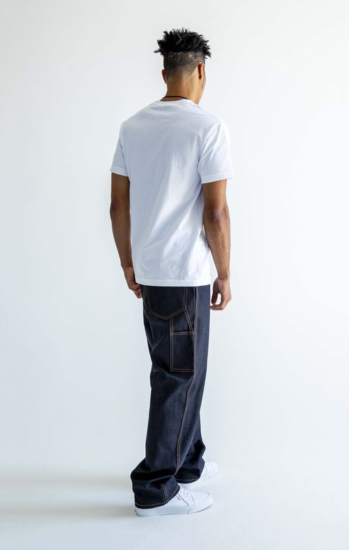 neo blue CARPENTER BAGGY JEANS