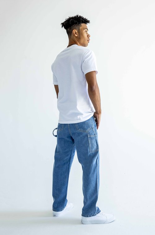 neo blue CARPENTER BAGGY JEANS