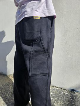 neo blue BLACK BAGGY CARPENTER SWEAT PANTS