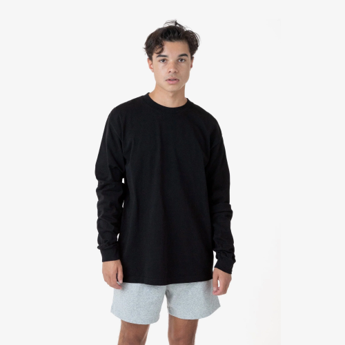 los angeles apparel L/S Grmnt Dye Crew Neck 6.5oz