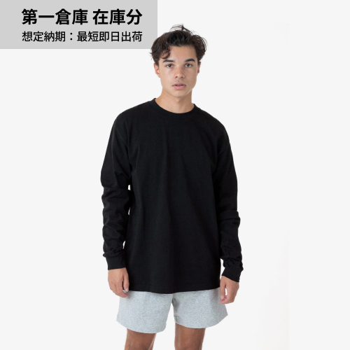 los angeles apparel L/S Grmnt Dye Crew Neck 6.5oz