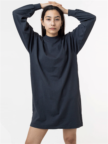 los angeles apparel L/S Mock Neck Dress