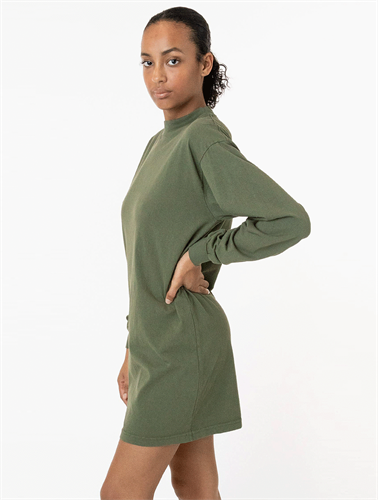 los angeles apparel L/S Mock Neck Dress