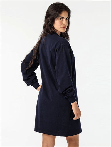 los angeles apparel L/S Mock Neck Dress