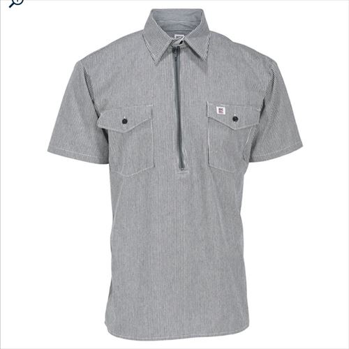 big bill zip up hickory shirt s/s madeinUSA