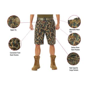 rothco X Bear Archery Fred Bear Camo BDU Cargo Shorts