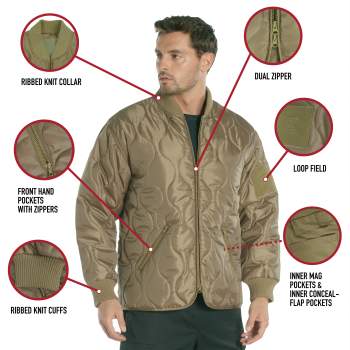 rothco Concealed Carry Quilted Woobie Jacket