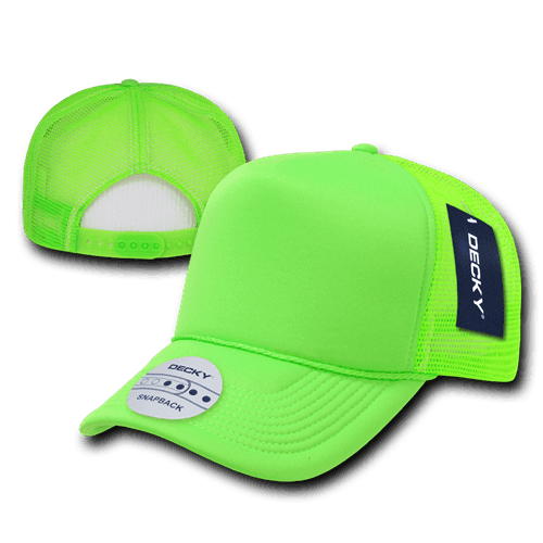 decky Solid Color Neon Trucker Caps