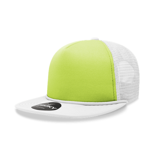 decky Flat Bill Neon Trucker Caps