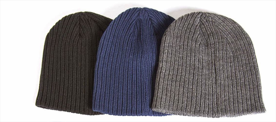 【Close Out Sale】newhattan 100% acrylic rib knitted beanie hats