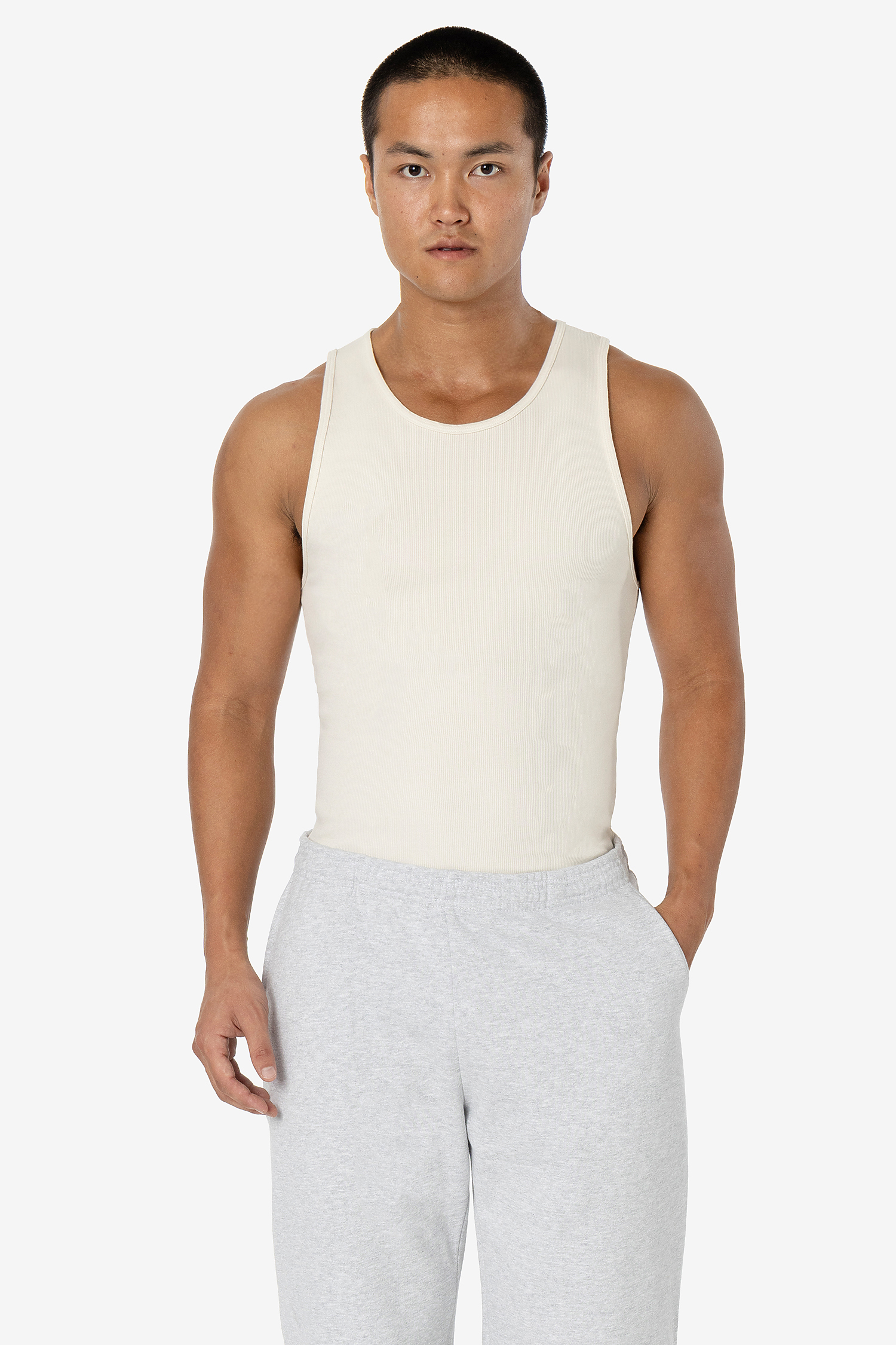 los angeles apparel 2x1 Cotton Spandex Rib Tank
