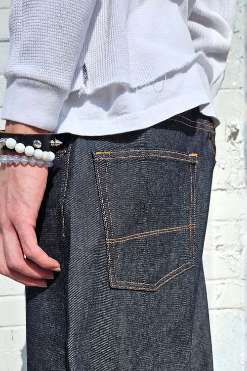 neo blue Super Dark Denim Shorts