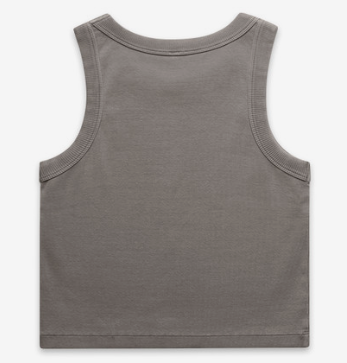 as colour Wos Faded Organic Rib Crop Tank