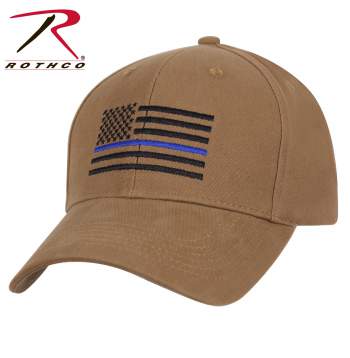 rothco Coyote Brown Thin Blue Line FlagLow Profile Cap