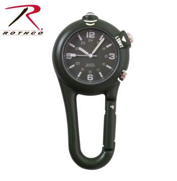 rothco Clip Watches w/LED Light-Olive Drab Black