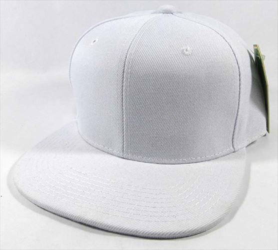 august caps Blank Snapback Hats & CapsWholesale - White / White Brim