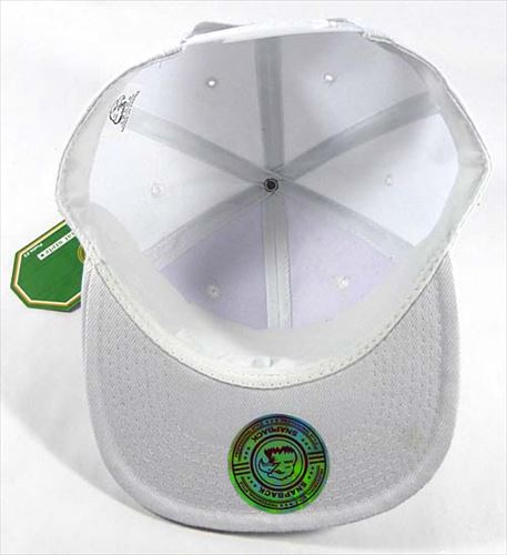 august caps Blank Snapback Hats & CapsWholesale - White / White Brim