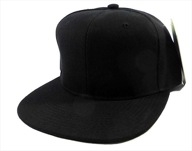 august caps Blank Black Snapback Caps Hats Wholesale - Black Under Bill