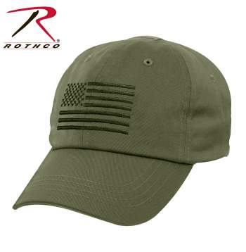 rothco Olive Drab Tactical Operators Cap w/Embroidered U.S. Flag