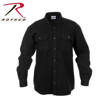 【Close Out Sale】rothco Black Extra Heavyweight FlannelShirt