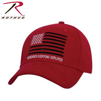 rothco Red Remember Everyone Deployed Low Profile Cap-12pcs