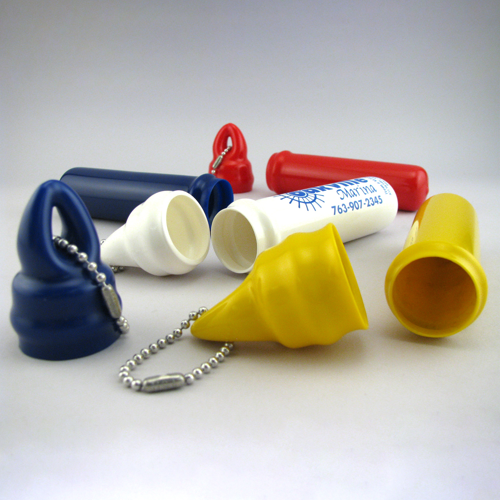 gemini Vinyl Floating Keytainer With Chain