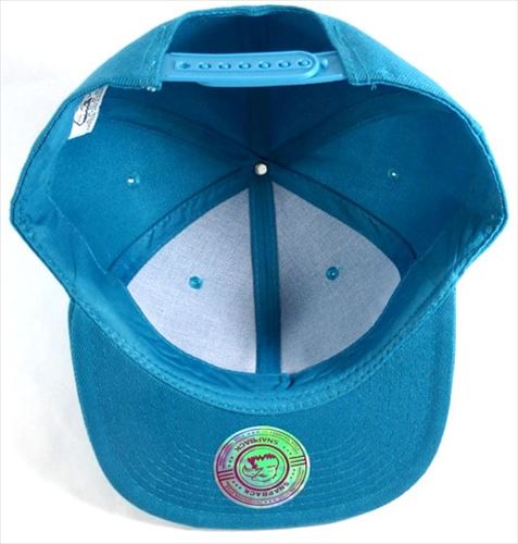 august caps Blank Snapback Hats Caps - Turquoise Blue